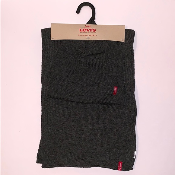 Levi's Other - 💕SOLD💕 Levi’s Maximum Warmth Gray Hat and Scarf Set